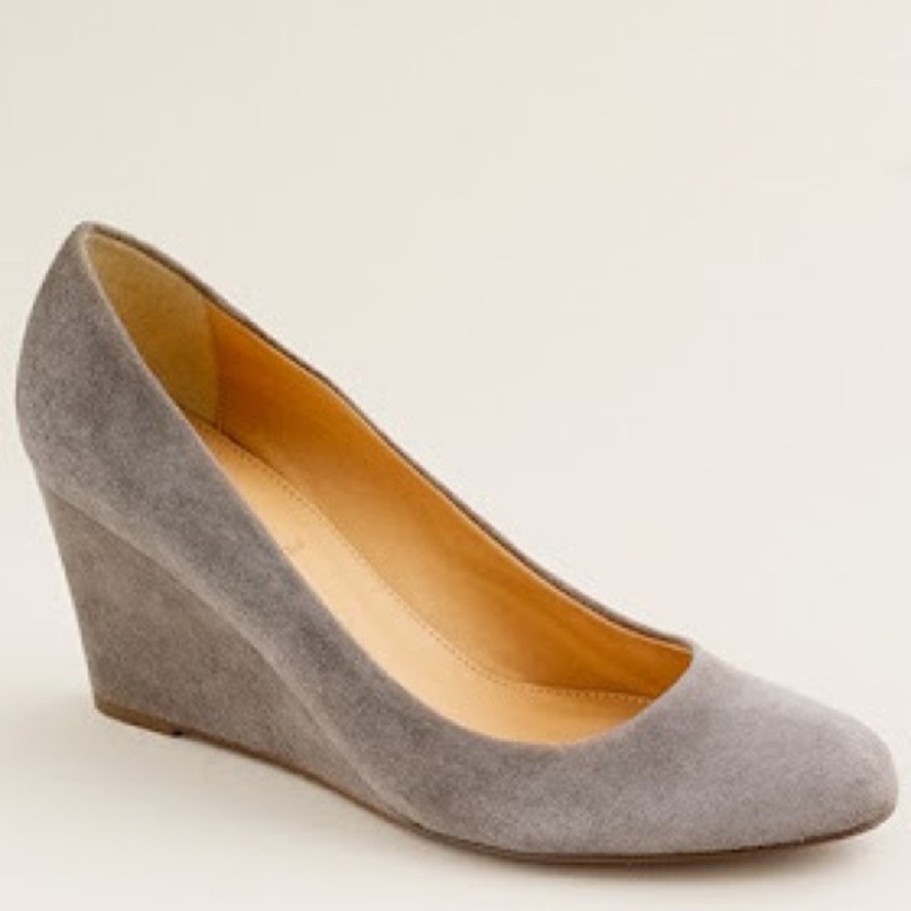 🌸J.Crew suede wedge shoes